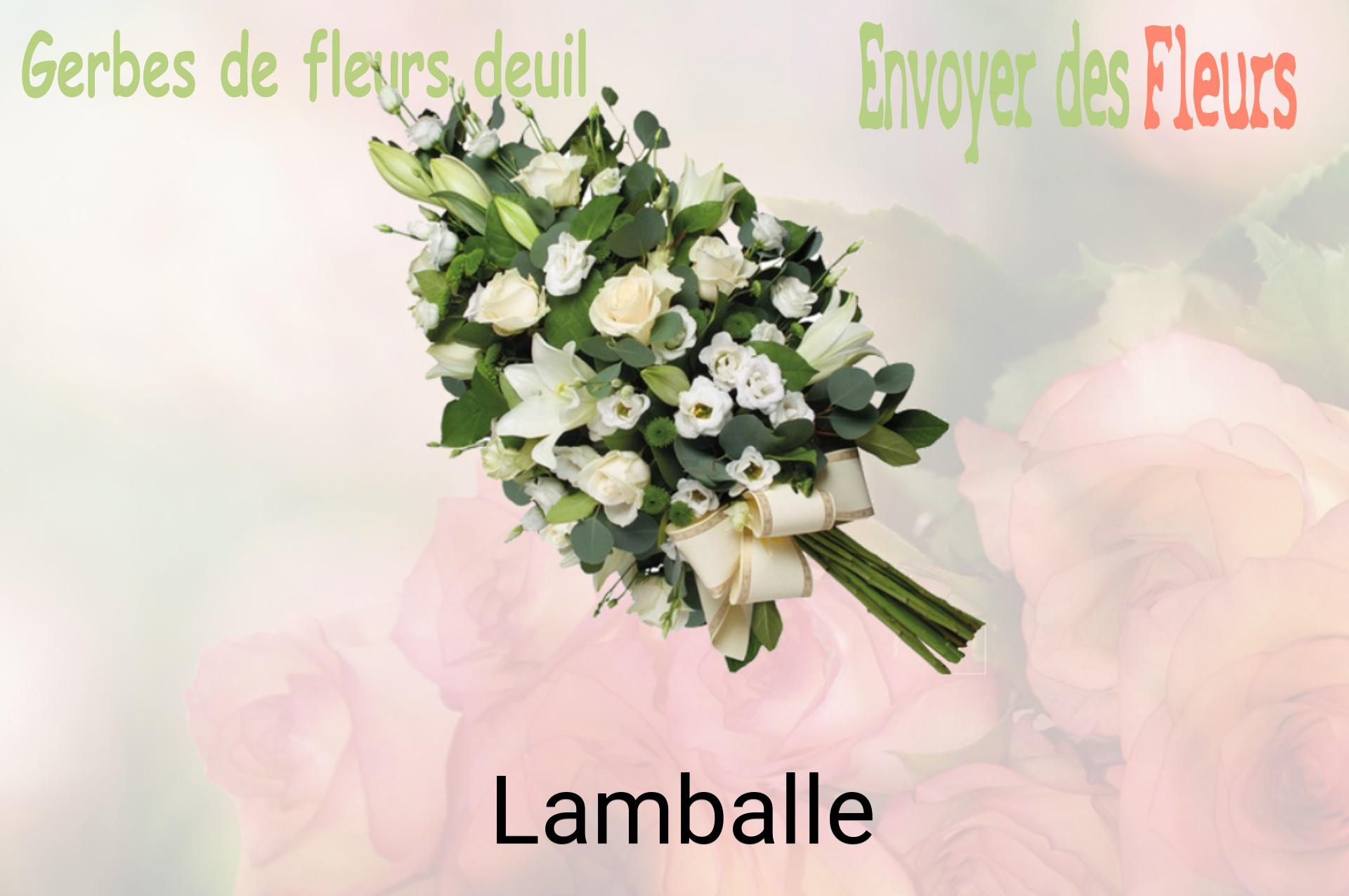 Gerbe de fleurs de deuil livrée à Lamballe